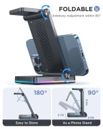 Joyroom JR-WQN01 3-in-1 Foldable Wireless Charging Station - Image 4