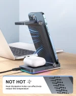 Joyroom JR-WQN01 3-in-1 Foldable Wireless Charging Station - Image 6