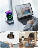 Joyroom JR-WQN01 3-in-1 Foldable Wireless Charging Station - Image 5